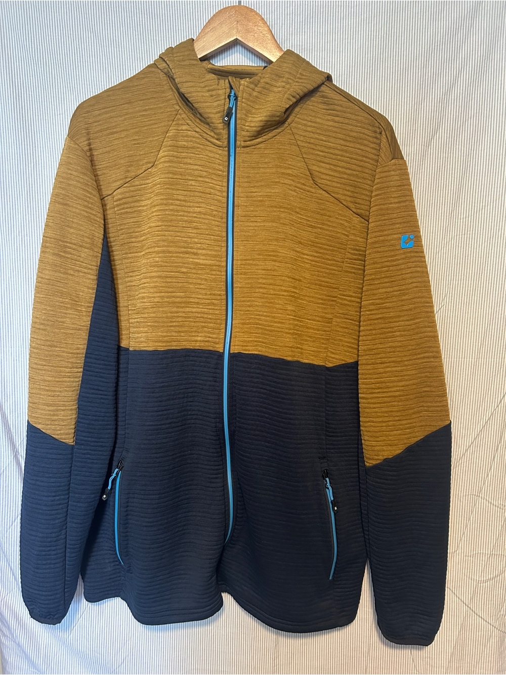 Killtec Men's Two-Tone Full-Zip Hoodie - Mustard & Navy